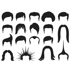 Hair style set for men - hair style collection vector image