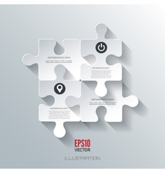 Abstract puzzle infographic Cloud computing vector image