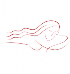 Sleeping girl vector image