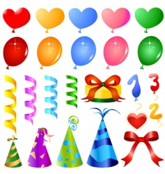 Party icons vector image