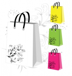 Shopping bags vector image