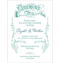 Wedding Invitation Card vector image