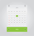 June 2013 Calendar vector image