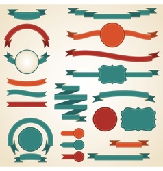 Set of retro ribbons and labels vector image