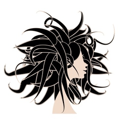 Woman head for your design vector image