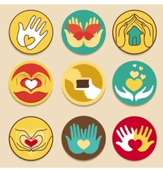 Collection of love signs vector image