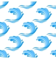Seamless pattern of blue curling waves vector image