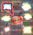 Graffiti thought bubbles vector image