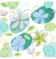 Floral greeting card vector image