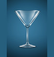 Glass goblet for martini vector image