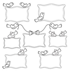 Banners with birds vector image