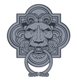 Lion head door knocker vector image