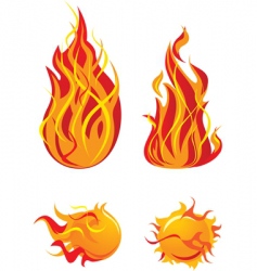 Flame elements vector image