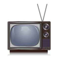 Realistic vintage TV isolated on white background vector image