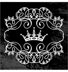 Frame and crown vector image