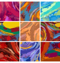 Abstract painting background design set vector image