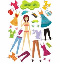 Dress up model vector image