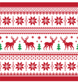 Christmas and Winter knitted seamless pattern car vector image