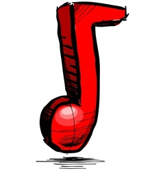 Music note vector image