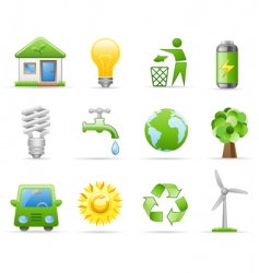 Environment icon set vector image