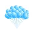Bunch birthday or party blue balloons Bunch birthday or party blue balloons vector image