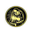 Welder With Welding Torch vector image