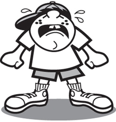 Kid crying vector image
