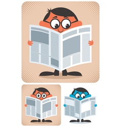 Reading Newspaper Reading Newspaper vector image
