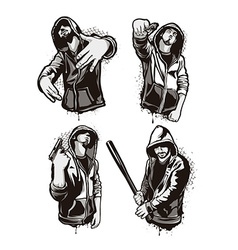 Ghetto Warriors vector image