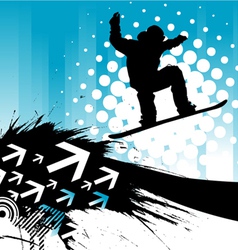 Snowboarding background vector image