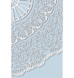 Crocheted lace vector image