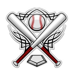 Baseball emblem for sports design or mascot vector image