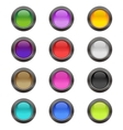 Color crystal buttons vector image
