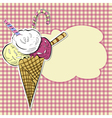 Stylized ice cream vector image