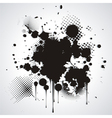 Black blot isolated on white vector image