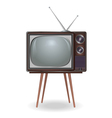Realistic vintage TV isolated on white background vector image
