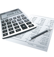 Financial charts and graphs on the table vector image