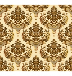 Vintage floral yellow vector image