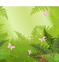 Magic forest landscape vector image