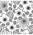 Seamless pattern Sea shells and animals vector image