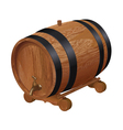 Realistic wooden barrel vector image