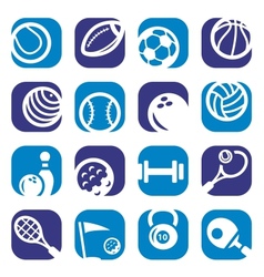 Color sports icons set vector image