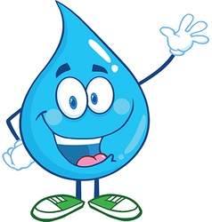 Water droplet cartoon character vector image