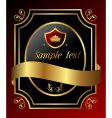 Gold frame vector image