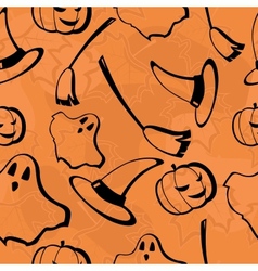 Halloween seamless pattern vector image