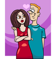 Man and woman in love cartoon vector image