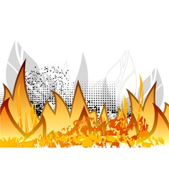 Abstract fire on the white vector image