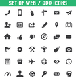 Set of web app icons vector image