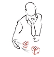 Rolling dices vector image