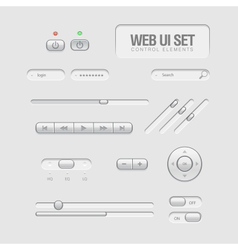 Light Web UI Elements vector image